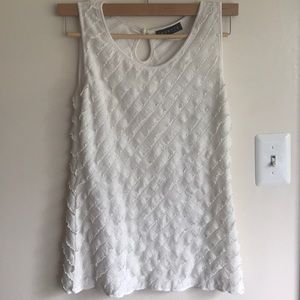 Janeric White Ruffle Top